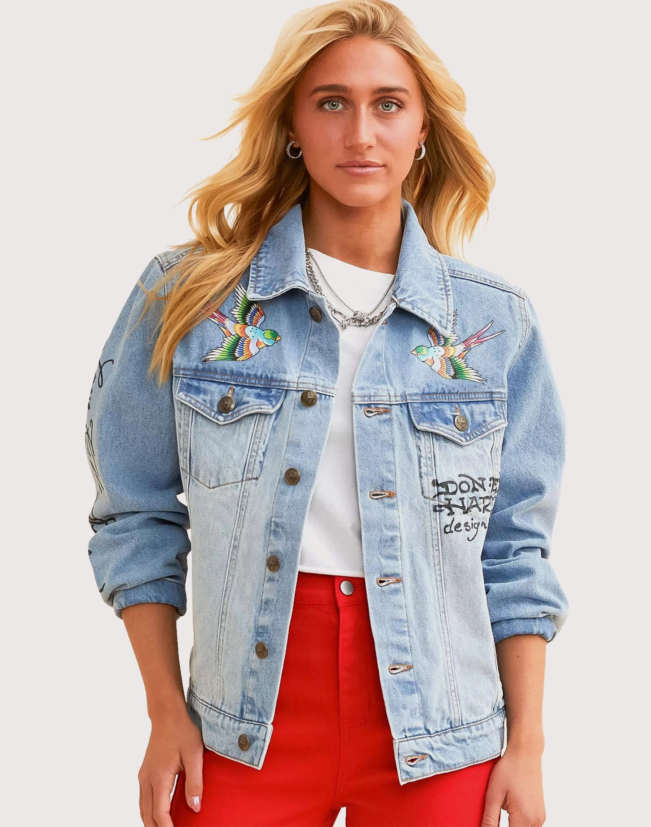 Runway fashion Ed Hardy Brave Eagle Denim Jacket Fashion archives