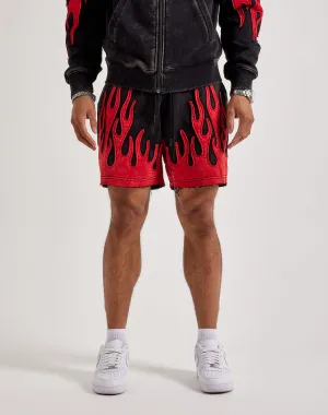 Seasonal wear Smoke Rise Flame Fleece Shorts Suede - finished fashion