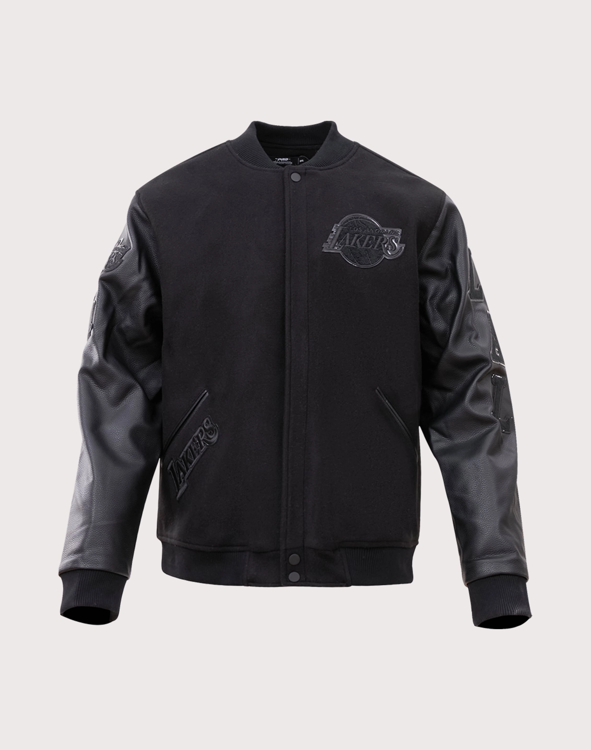 Seasonal wear Pro Standard Los Angeles Lakers Triple Black Varsity Jacket Fashion essentials
