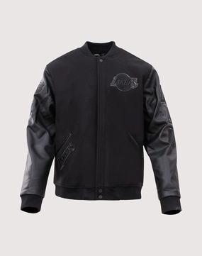 Seasonal wear Pro Standard Los Angeles Lakers Triple Black Varsity Jacket Fashion essentials