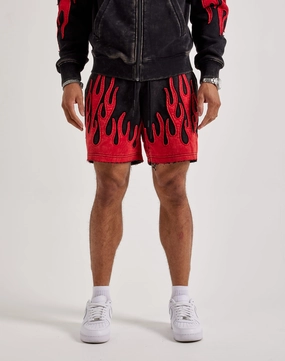 Seasonal wear Smoke Rise Flame Fleece Shorts Suede - finished fashion