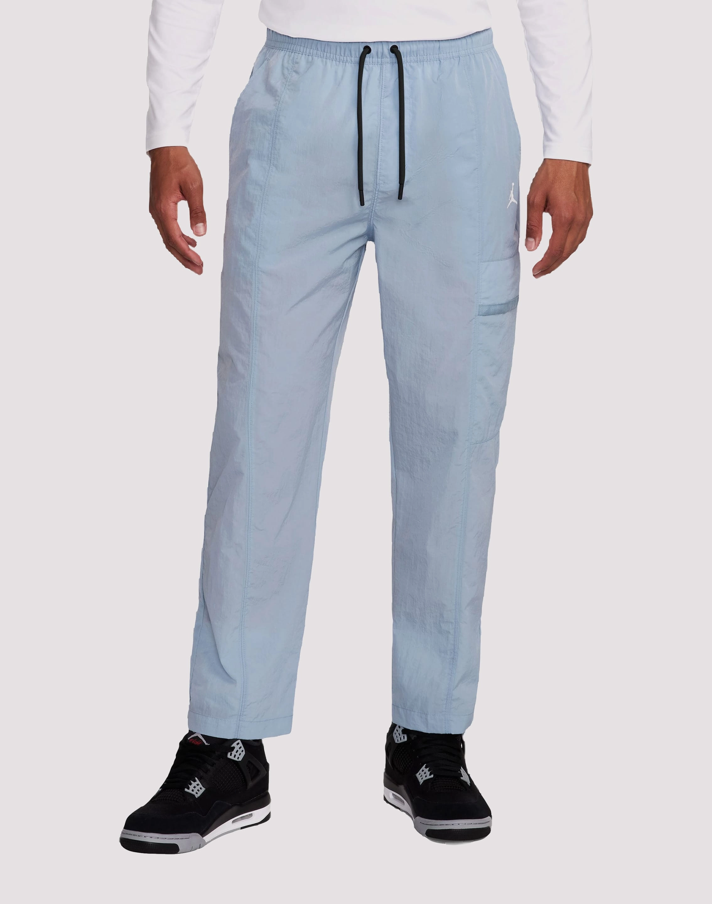 Silk - fabric fashion Nike Essentials Woven Blue Pants Hip - hop fashion