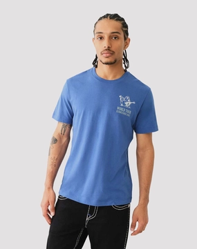 Silk - fabric fashion True Religion Ombre Logo Crew Tee New fashion arrivals