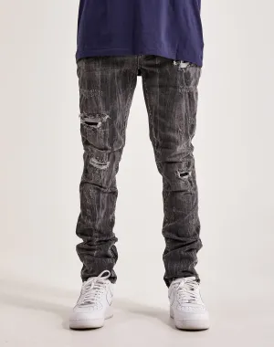 Smoke Rise Rip & Repair Basic Slim Denim Nylon - included fashion Fashion bloggers' picks