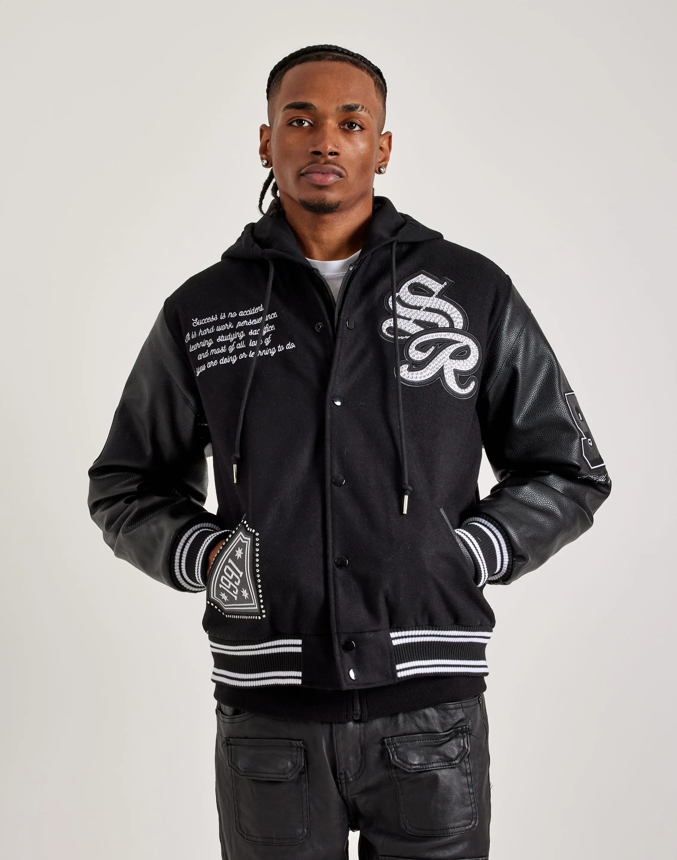 Smoke Rise Varsity Jacket Embroidered fashion Ethical fashion choices