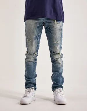Smoke Rise Wave Effect Basic Slim Denim Athleisure fashion Nylon - included fashion