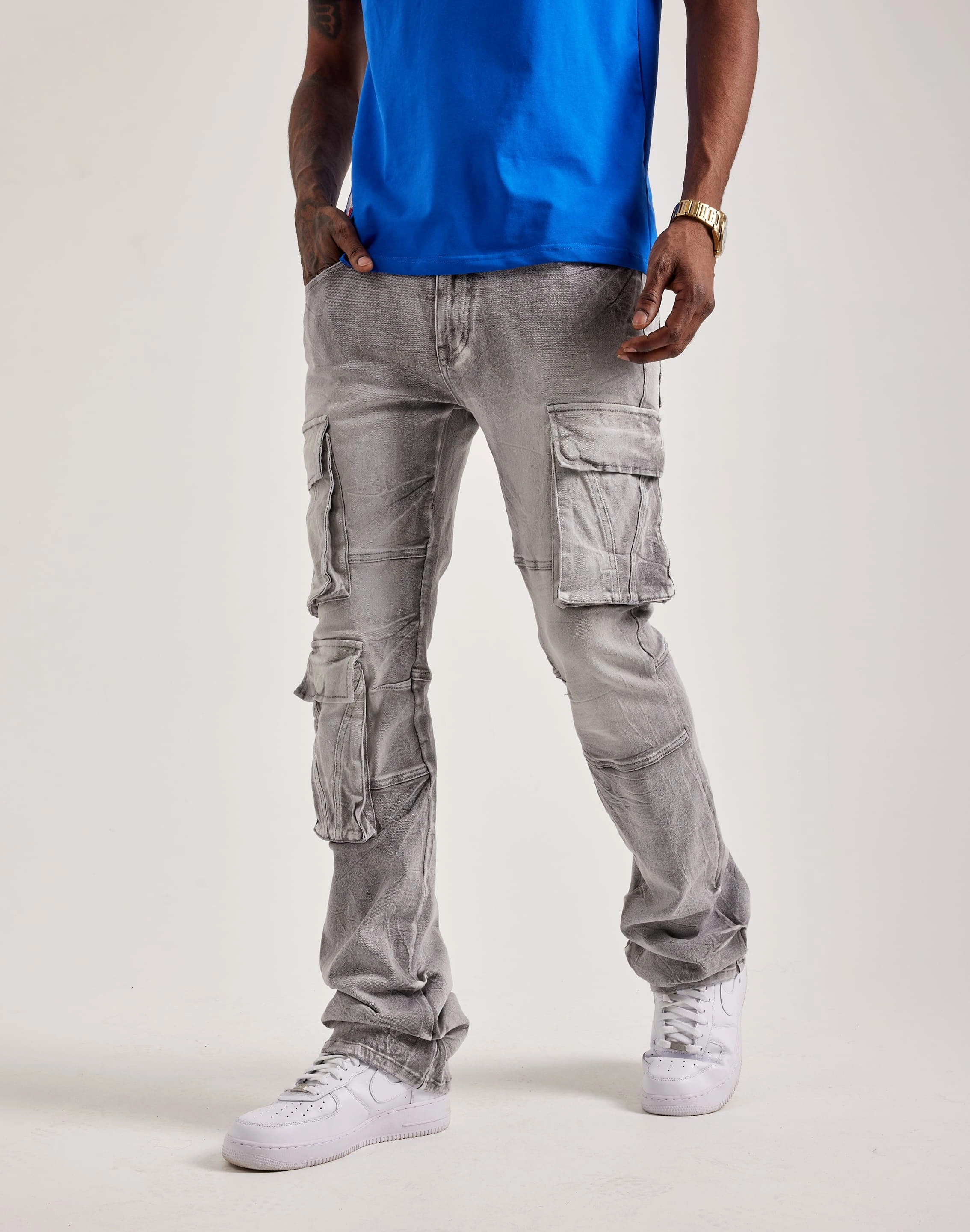 Smoke Rise Utility Pocket Cargo Jeans Formal wear selections Business casual wear