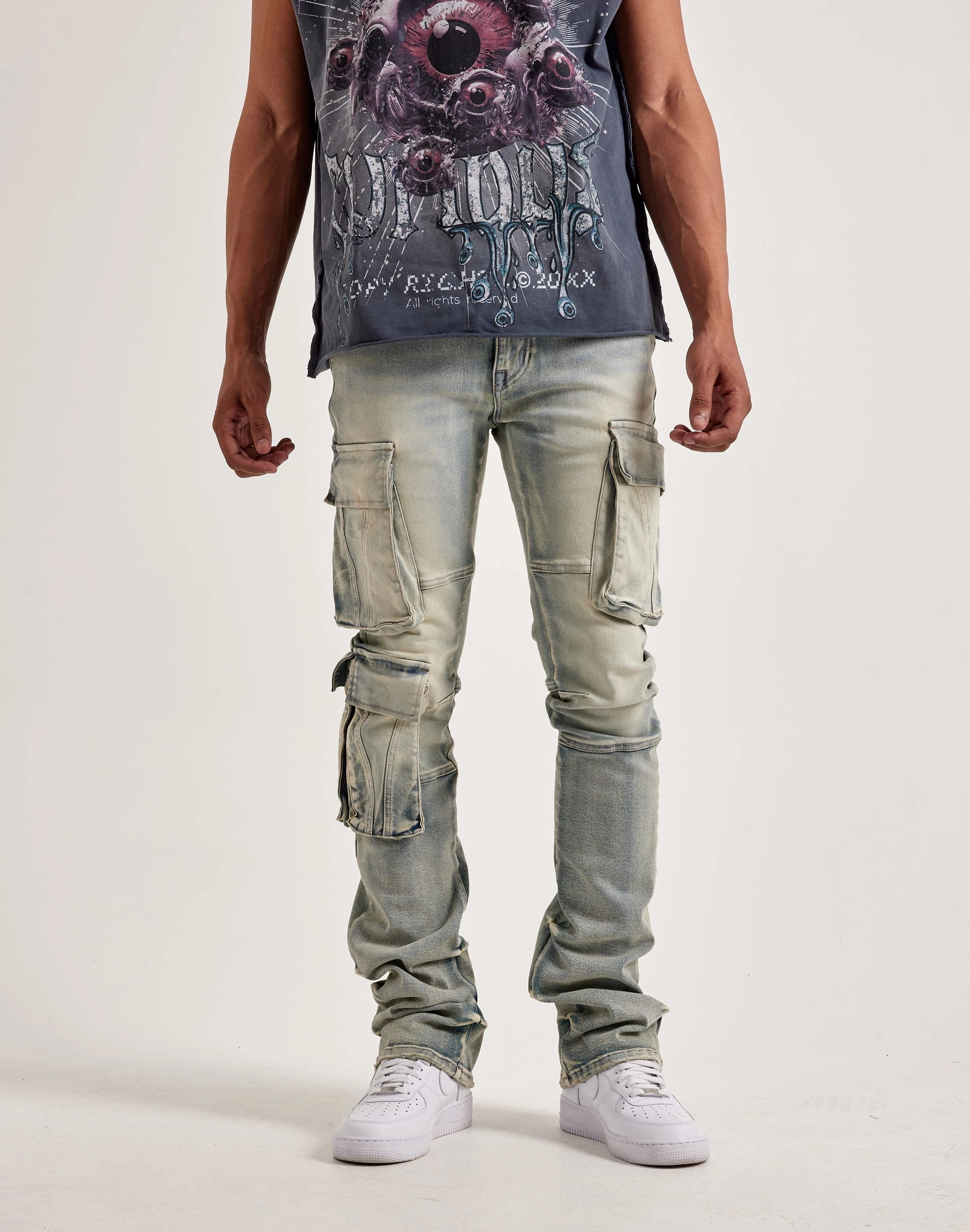Smoke Rise Utility Pocket Cargo Jeans Sustainable fashion Fashion events