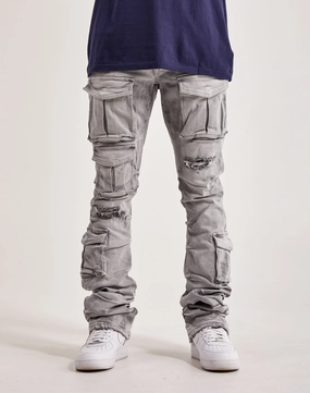 Smoke Rise Utility Pocket Stacked Flare Denim Casual wear options Denim - based fashion
