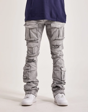 Smoke Rise Utility Pocket Stacked Flare Denim Fashion sizes Budget - friendly fashion
