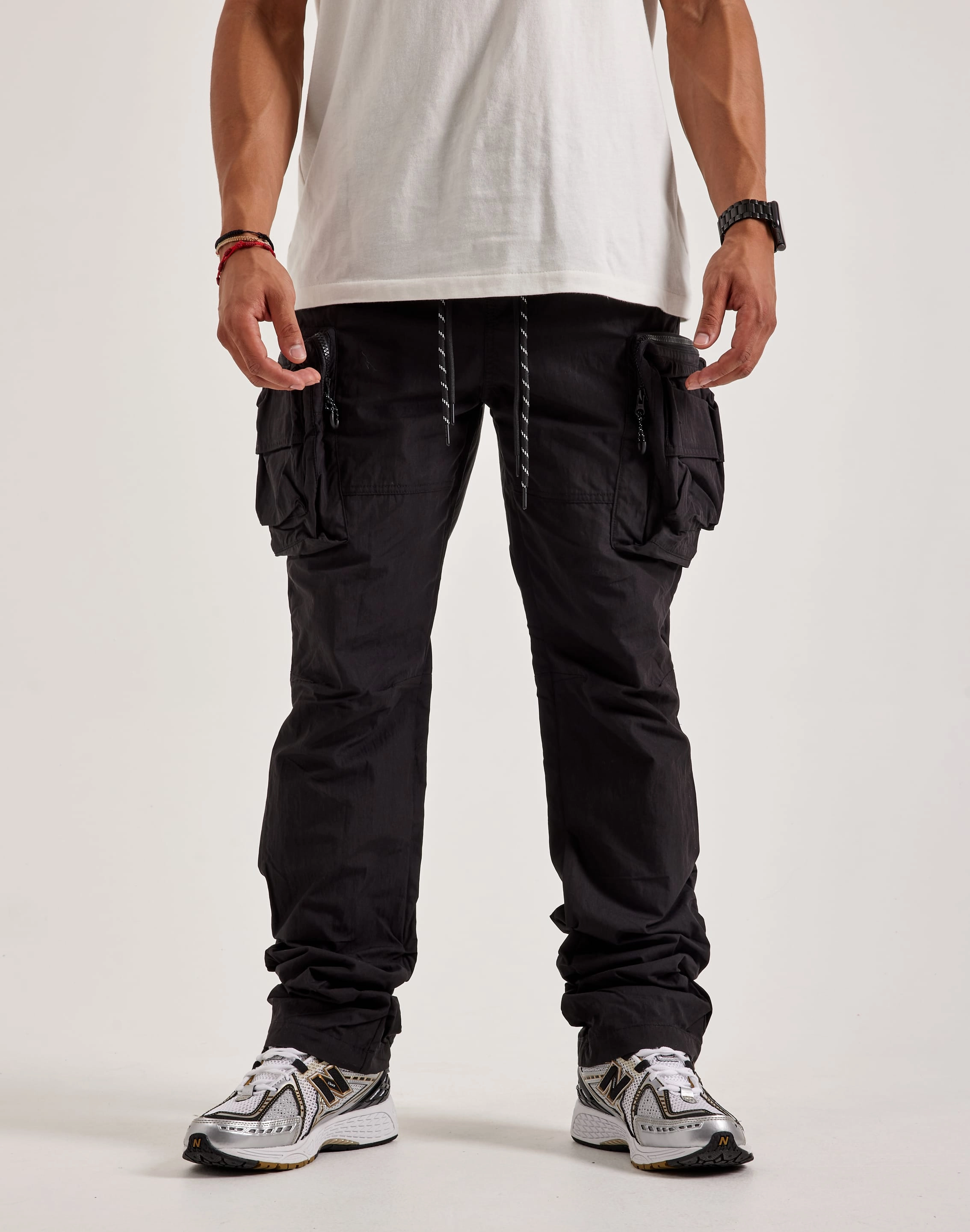 Smoke Rise Utility Stacked Cargo Pants Fashion lookbook Nylon - included fashion