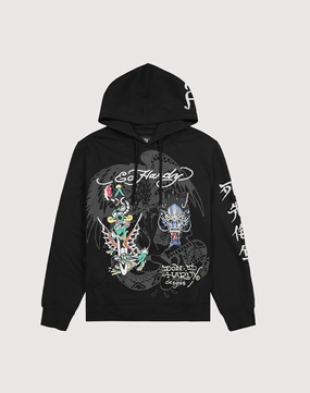 Spandex - incorporated fashion Ed Hardy Dragons Pullover Hoodie Popular fashion picks