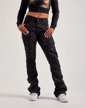 Street fashion Smoke Rise Stacked Nylon Cargo Pants Printed fashion