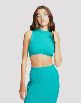 Sustainable fashion Nike Sportswear Chill Knit Ribbed Cropped Tank Wool - sourced fashion