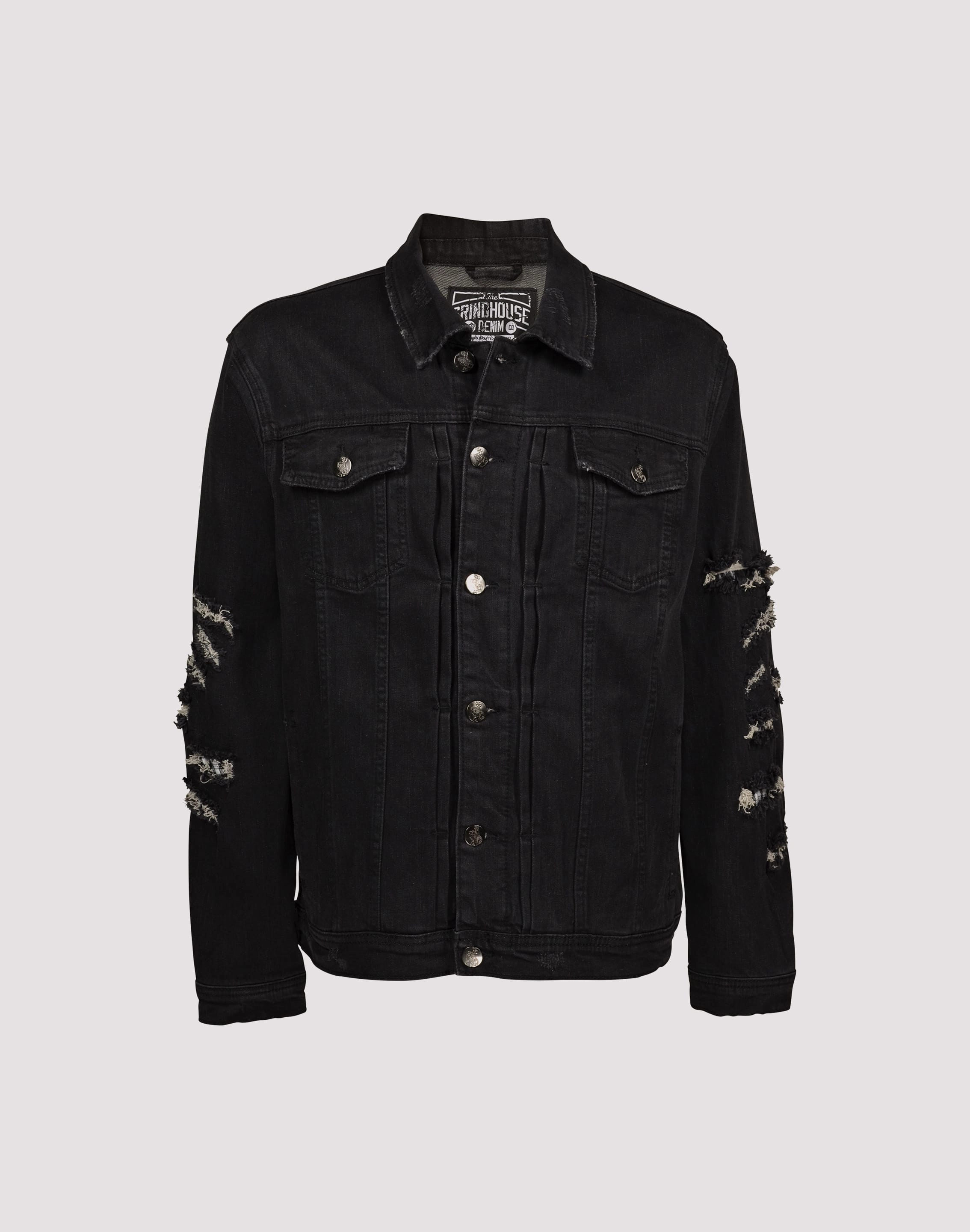 Grindhouse Rip N Repair Plaid Backed Jacket Hip - hop fashion Athleisure fashion