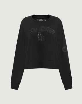 Sustainable fashion practices Pro Standard Los Angeles Dodgers Triple Black Crewneck Luxury fashion items