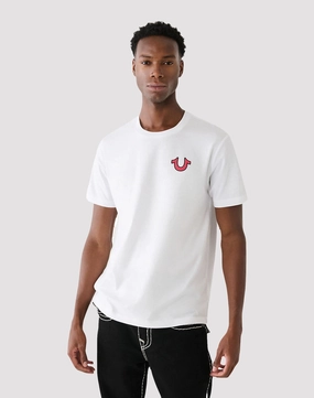 Trendy gear True Religion True Religion Buddha Logo Men's White Tee Fashionable options