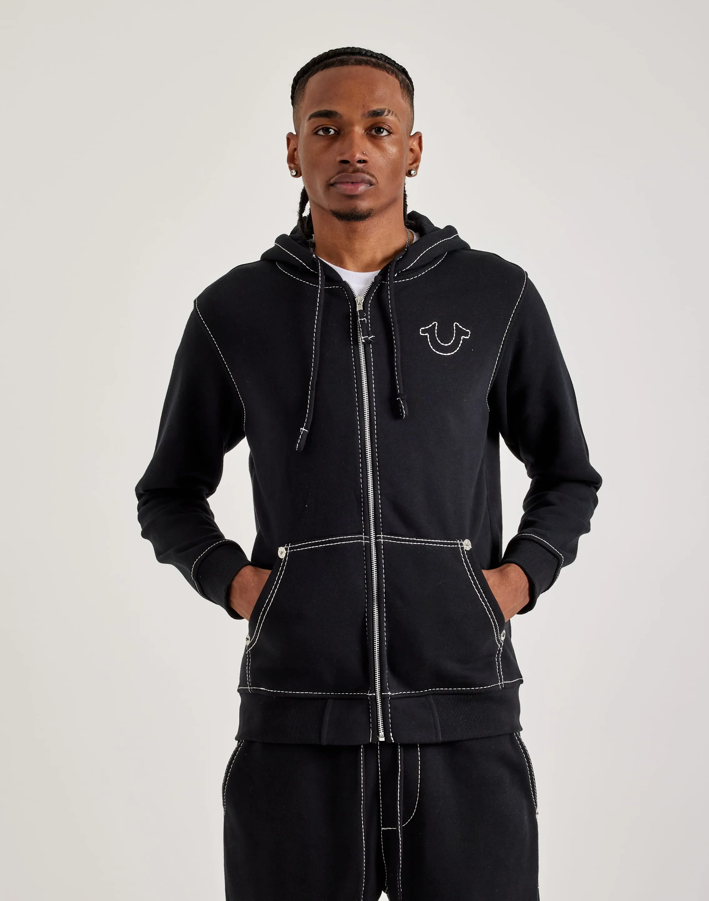 True Religion Big-T Full-Zip Hoodie Fashion rental Stylish products