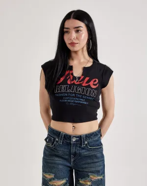 True Religion Retro Logo V-Notch Tee Fashion essentials Fashion subscription services