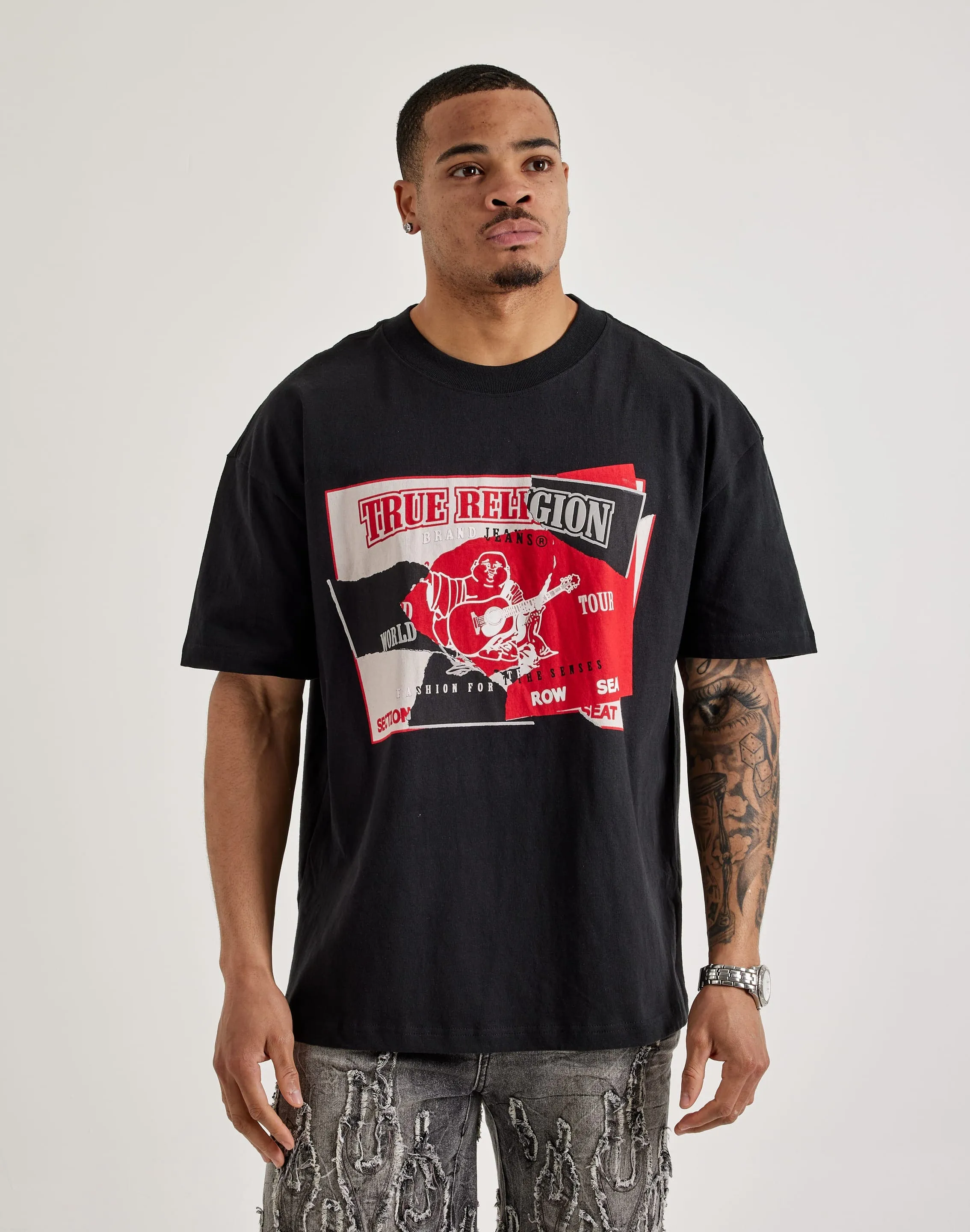 True Religion Torn Tee Formal wear selections Swimwear selections