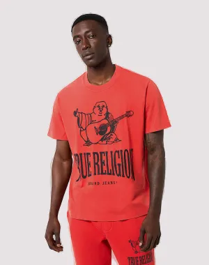 True Religion Vintage Crackle Buddha Red Tee Fashion bloggers' picks Organic fashion products