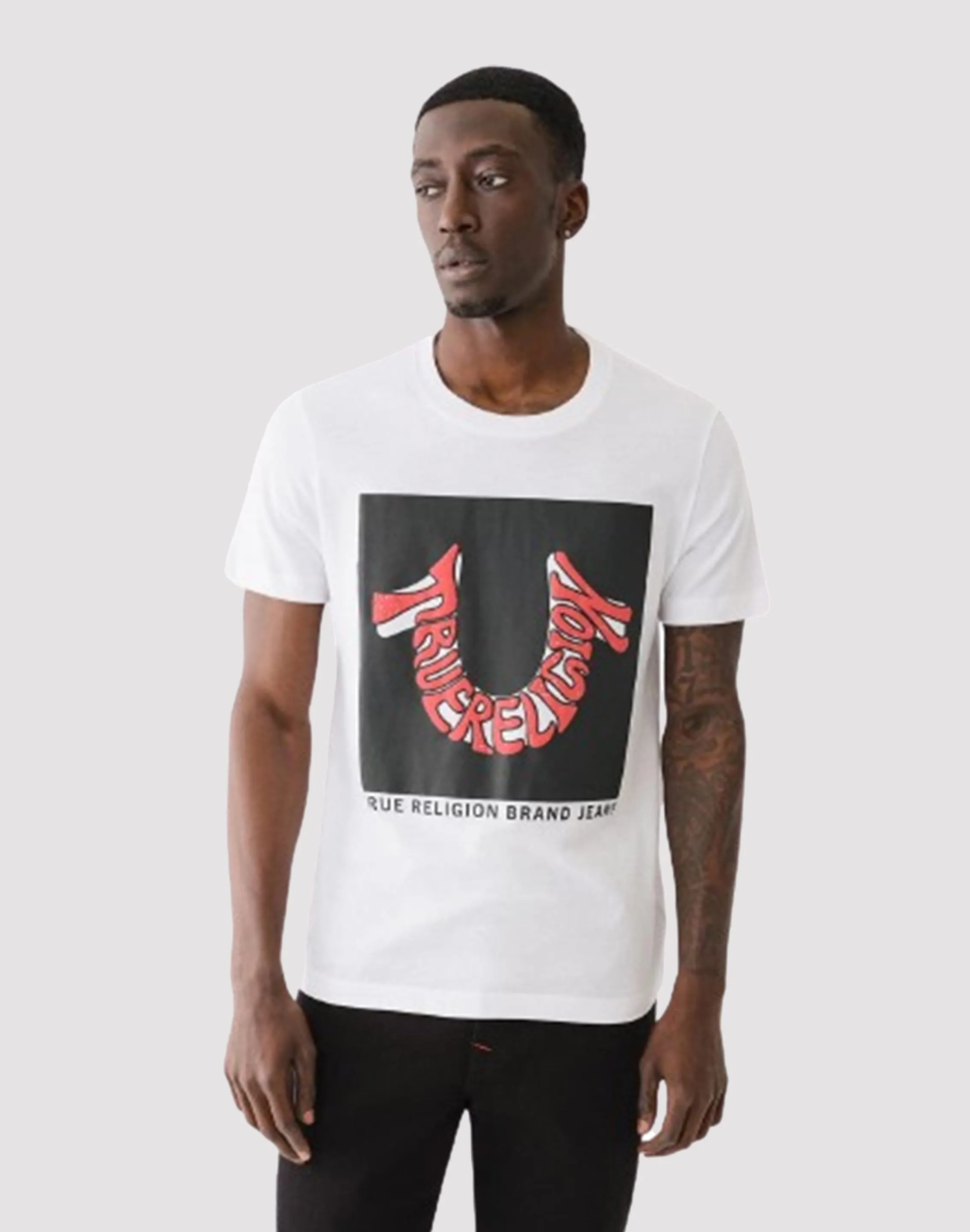 True Religion Warped Horseshoe Tee Fashion collections Free shipping offers