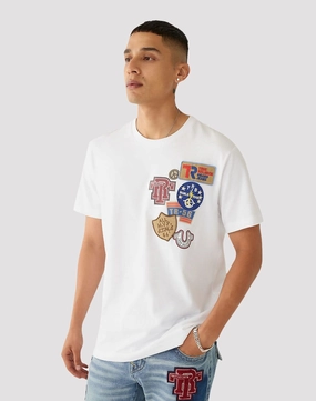 True Religion Collegiate Patch White Tee Fashion trends Fashion swaps