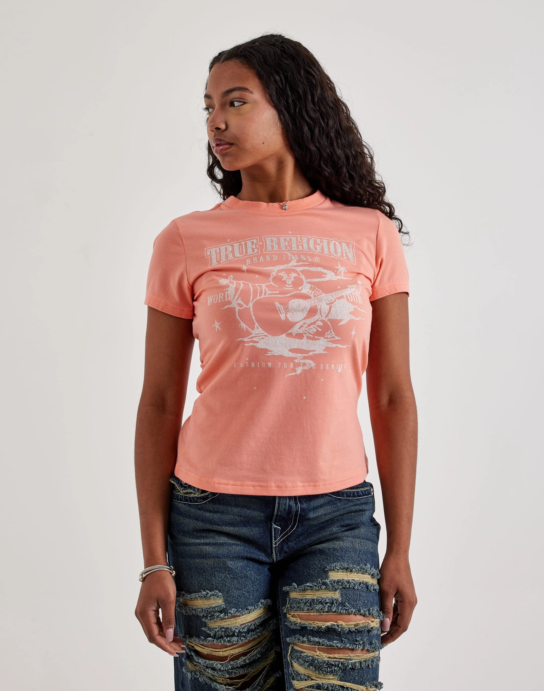 True Religion Crystal Buddha Tee Fashion-forward items Smart fashion (wearables)