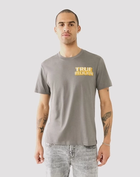True Religion Flocked Puff Print Tee Fashion trends by region Fashion photography