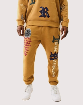 True Religion Logo Patch Embroidery Joggers Fashion swaps Style statements