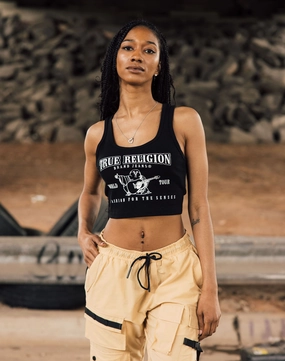 True Religion SRS Logo Crop Tank Top Fashion trends Everyday wear