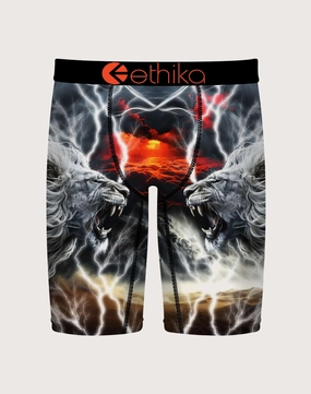 Upcycled fashion Ethika Lion Strike Boxer Briefs Online fashion shopping
