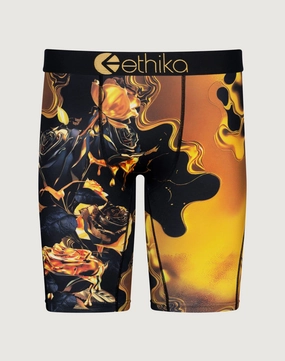 Wardrobe staples Ethika Smelting Gold Boxer Briefs Silk - fabric fashion