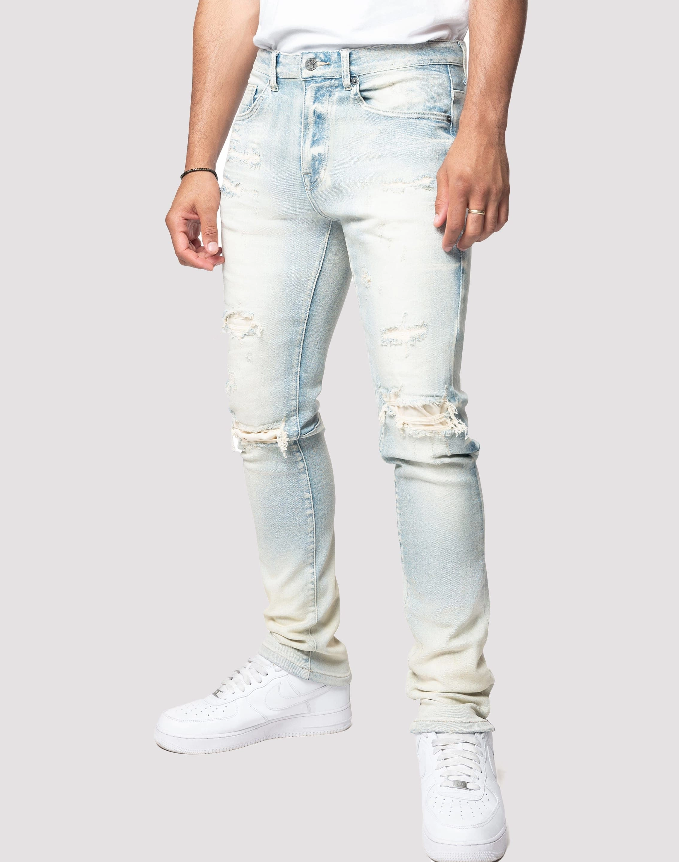 Wardrobe staples Grindhouse Rip N Tear Slim Fit Jeans Spandex - incorporated fashion