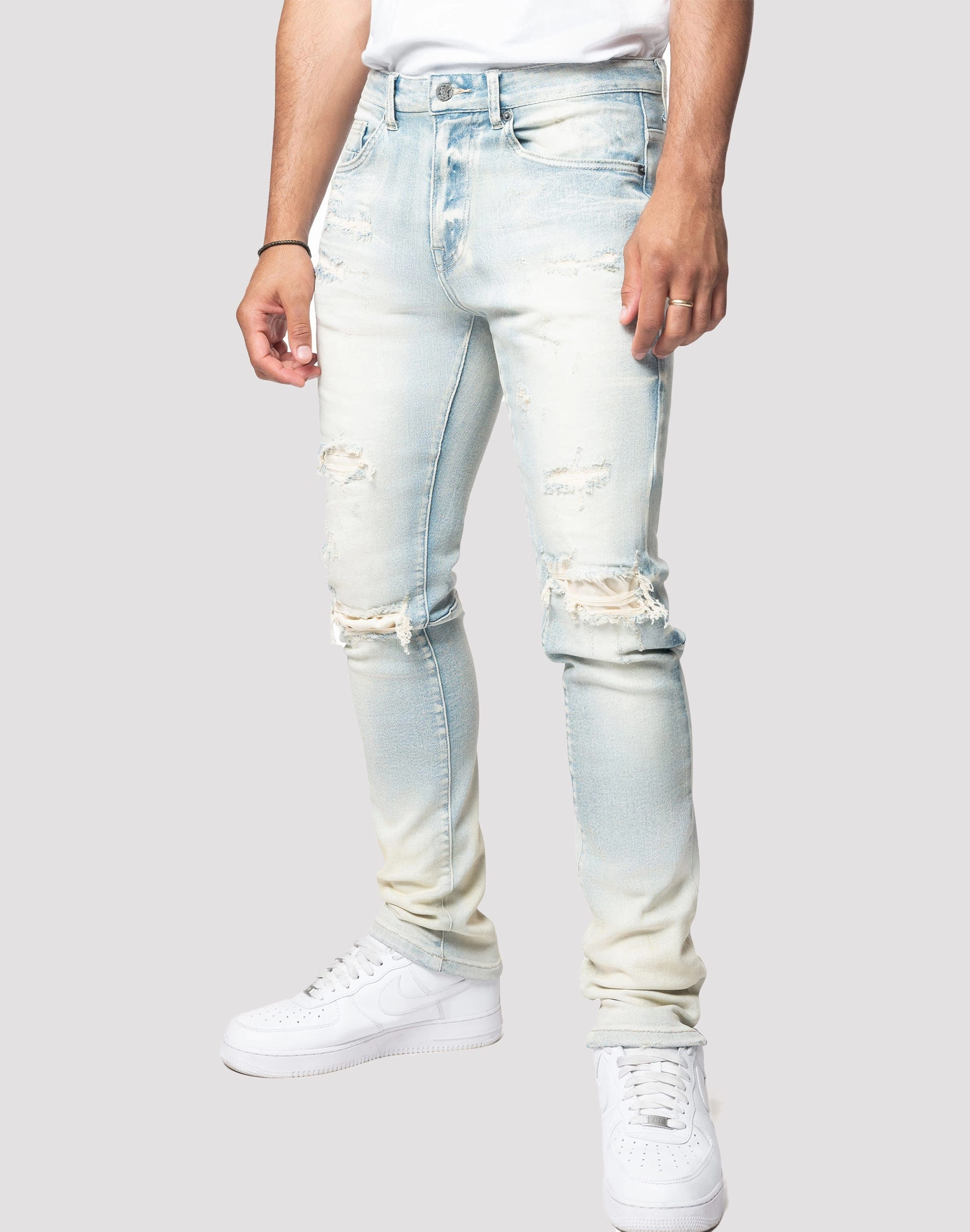 Wardrobe staples Grindhouse Rip N Tear Slim Fit Jeans Spandex - incorporated fashion
