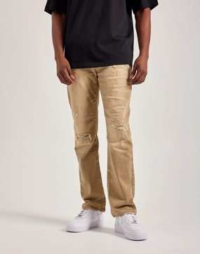 Wardrobe staples Smoke Rise Wave Effect Straight Denim Jeans Minimalist fashion