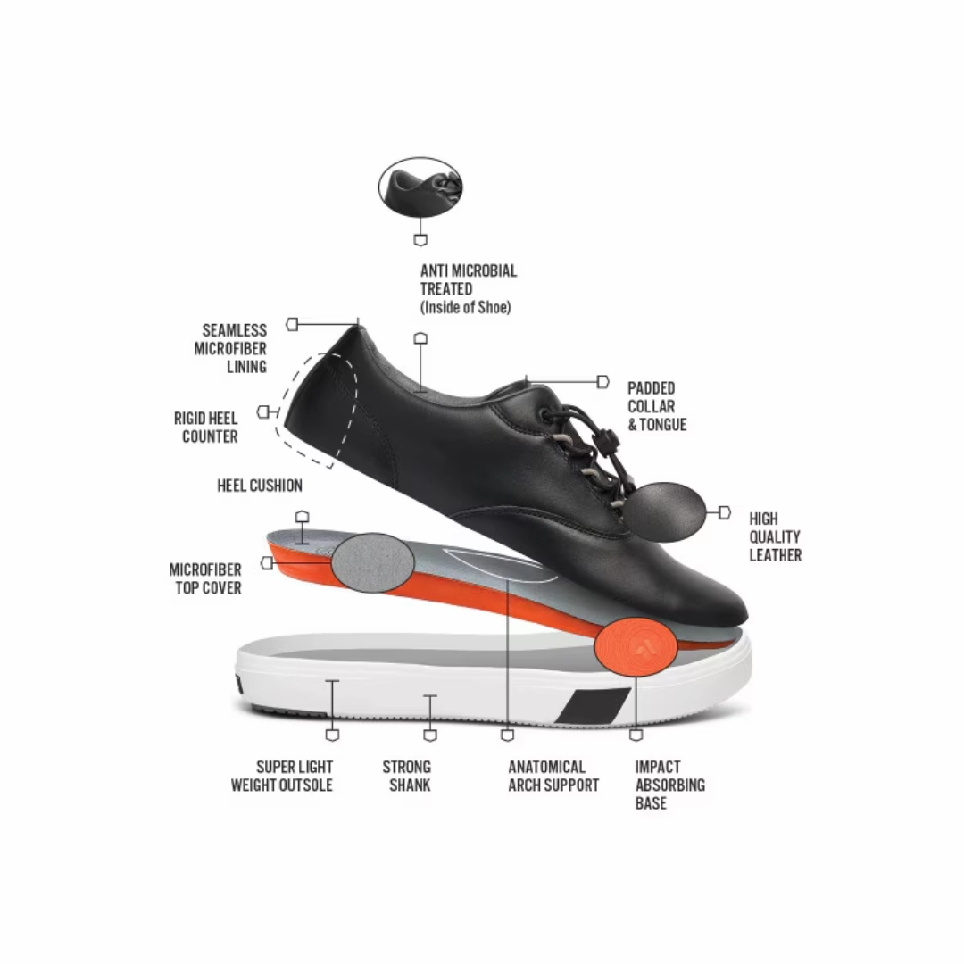 Women's #93 Casual Sneaker - Black (Wide Width)