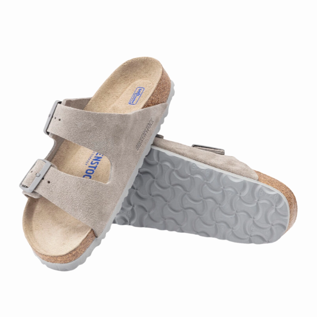 Women's Arizona Soft Footbed (Suede Leather) - Stone Coin (Narrow)