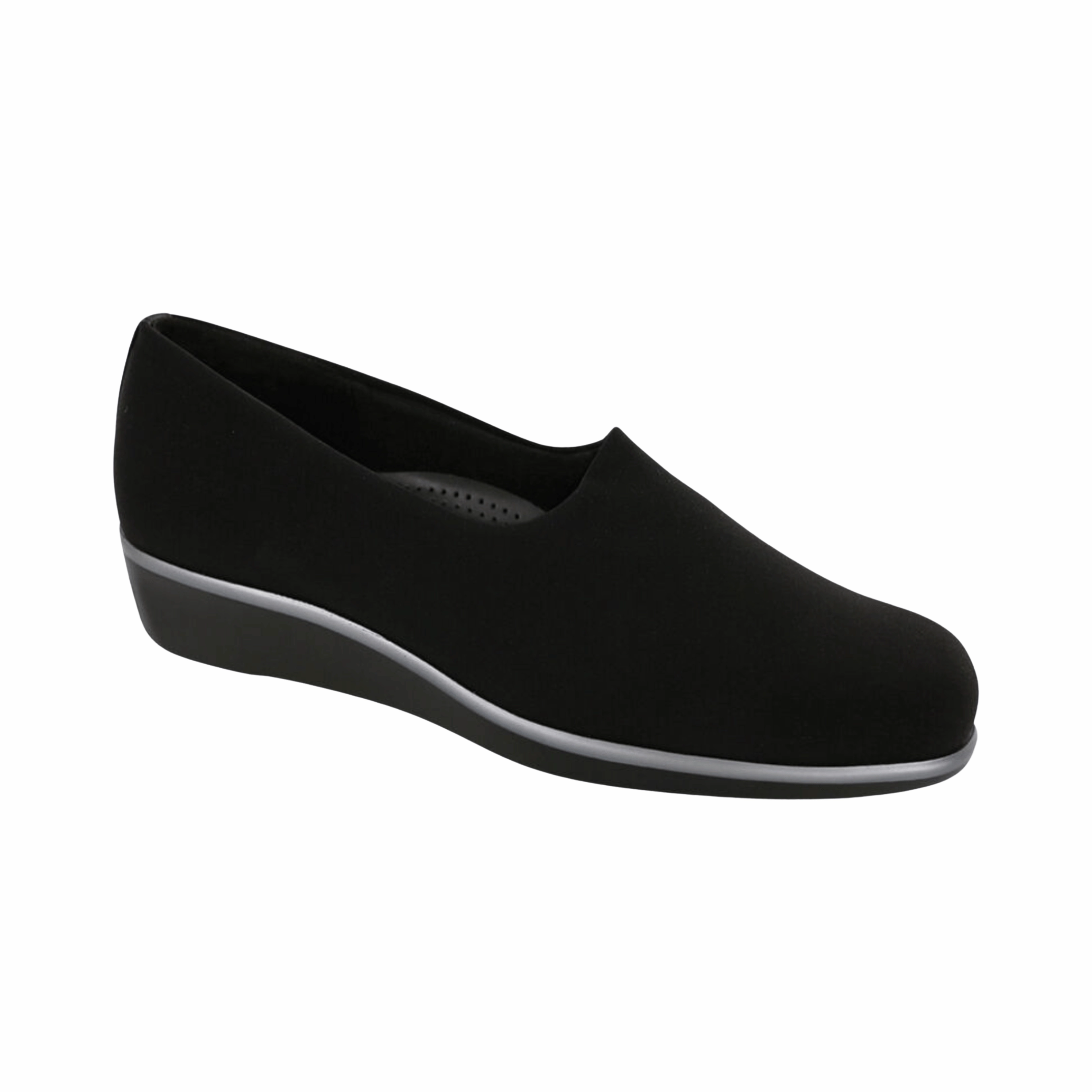 Women's Bliss Slip-On Wedge - Black (Regular Width)
