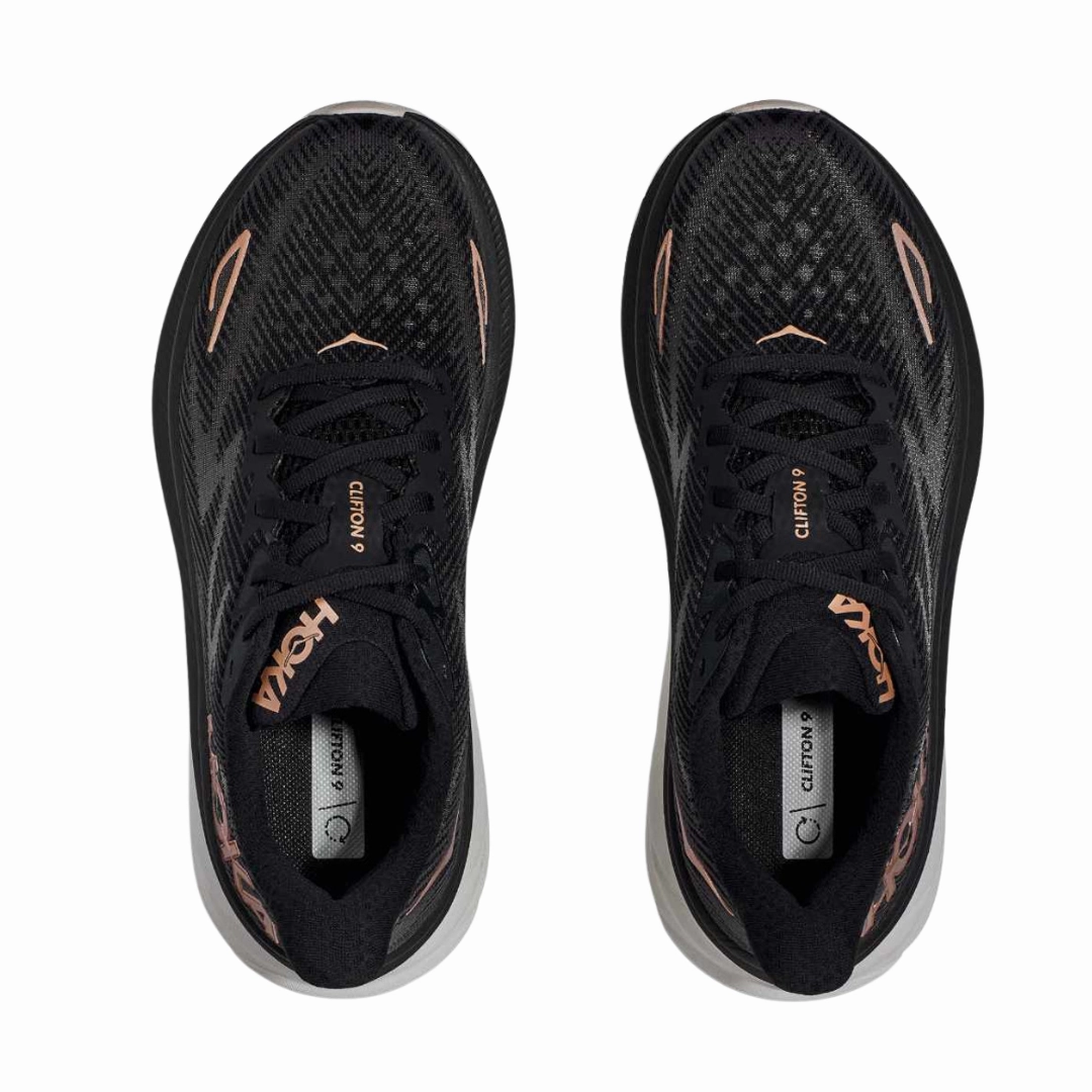 Women's Clifton 9 - Black/Rose Gold (B Width)