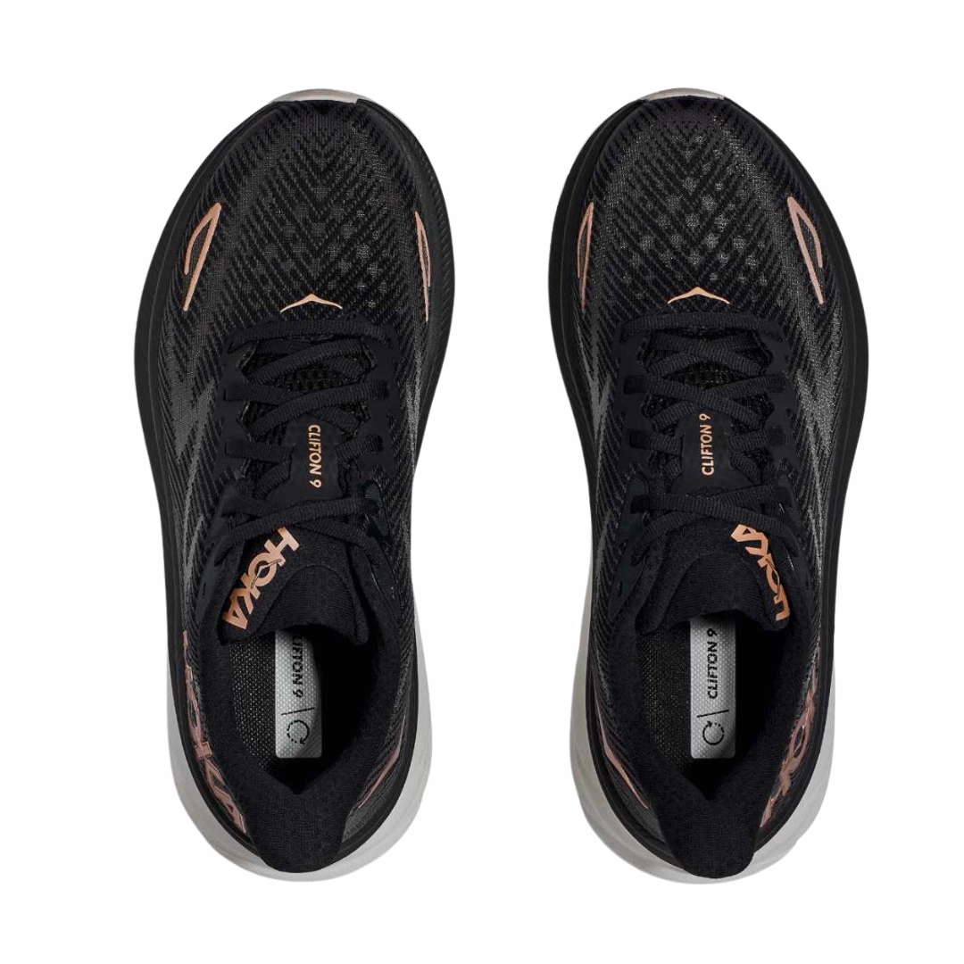 Women's Clifton 9 - Black/Rose Gold (B Width)