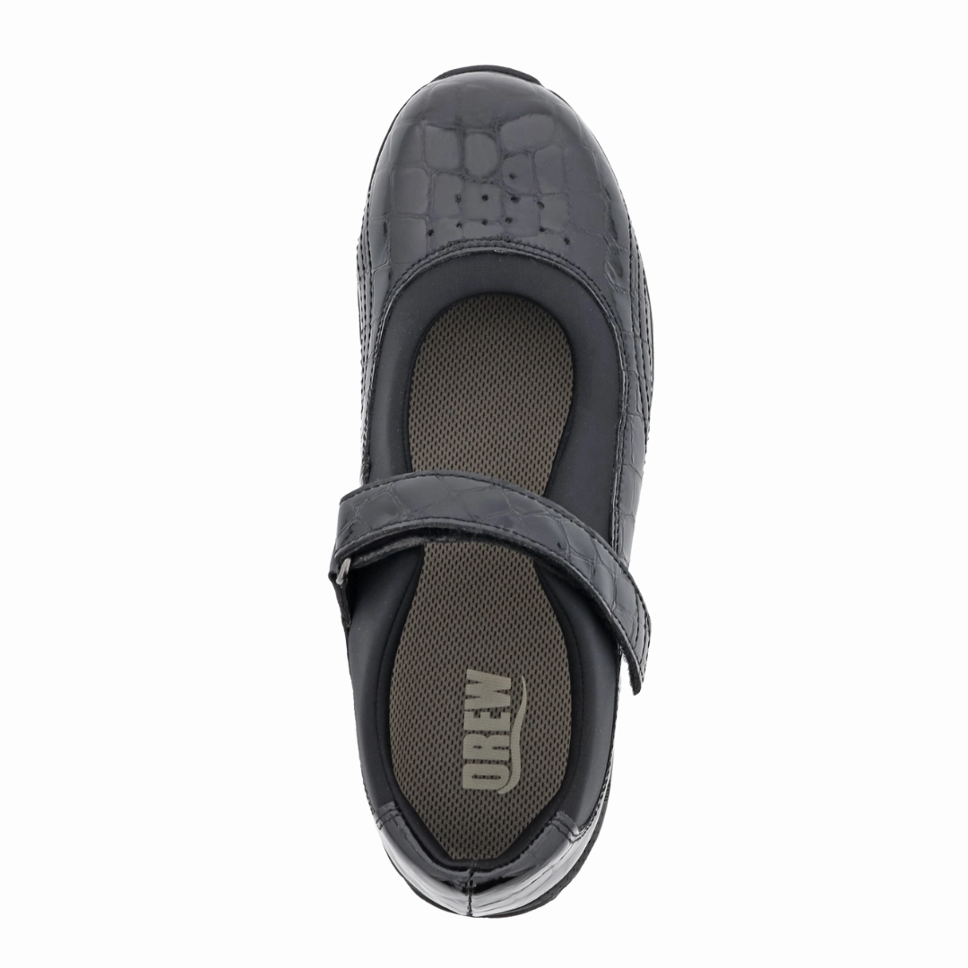 Women's Rose - Black Croc (Wide Width)
