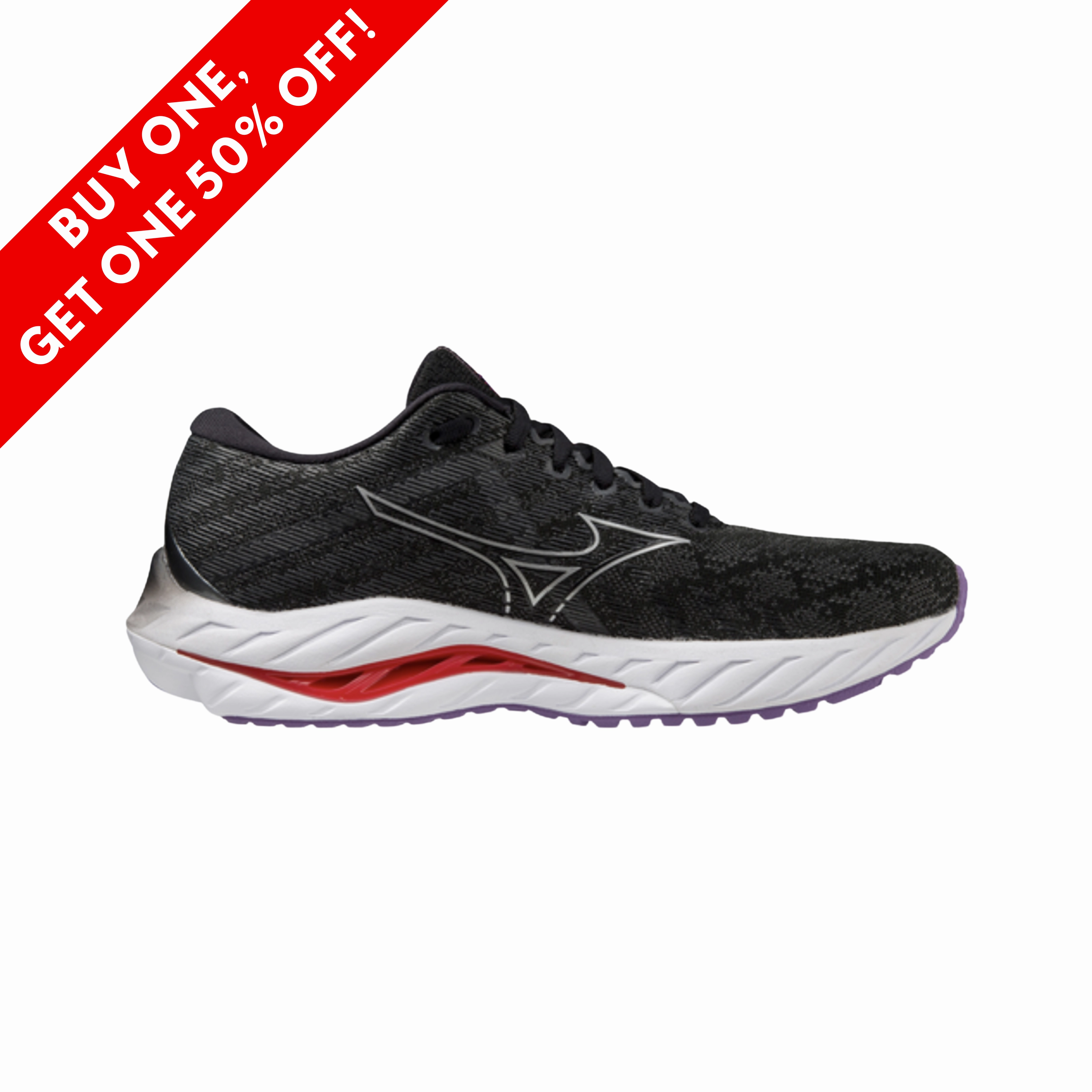 Women's Wave Inspire 19 - Black/Silver/Red (Regular Width)